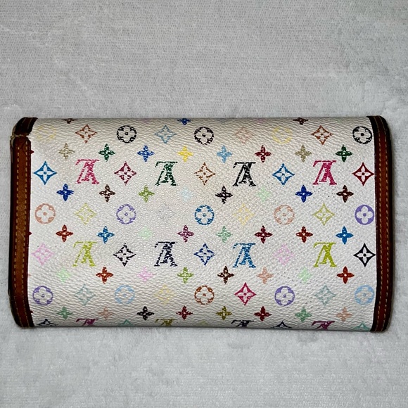 Louis Vuitton Takaski Murakami White and Multicolor Porte Tresor Monogra… - Picture 2 of 15